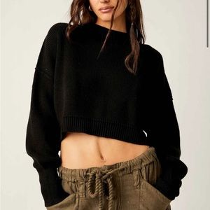 Free People Easy Street Crop Pullover Size Medium